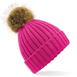 BONNET AVEC POMPON Fuchsia
