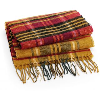 ÉCHARPE À CARREAUX CLASSIQUE MUSTARD CHECK