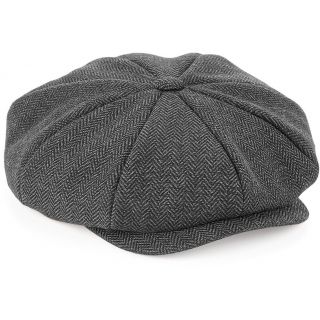 Casquette Gavroche "HERITAGE" B628 - Charcoal Herringbone