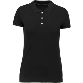 Polo Supima® manches courtes femme Black