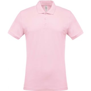 Polo piqué manches courtes homme Pale Pink