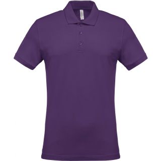 Polo piqué manches courtes homme Purple