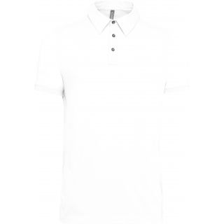 Polo jersey manches courtes homme White