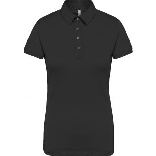 Polo jersey manches courtes femme Black