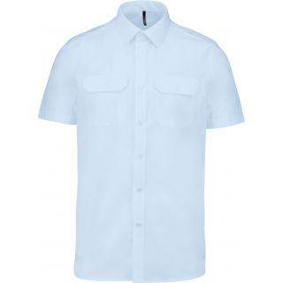 Chemise pilote manches courtes homme Sky Blue