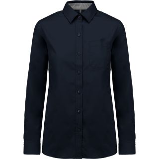 Chemise coton Nevada manches longues femme Navy