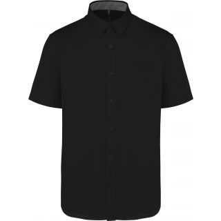 Chemise coton manches courtes Ariana III homme Black