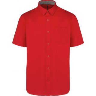 Chemise coton manches courtes Ariana III homme Red