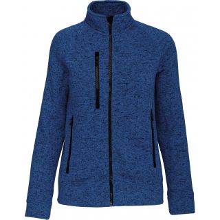 Veste zippée chinée femme Light Royal Blue Mélange