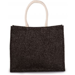 SAC DE PLAGE EN JUTE Black / Silver