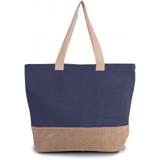 Sac de shopping fourre-tout esprit rustique Patriot Blue / Natural