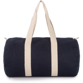 Sac fourre tout en toile de coton Navy / Off White