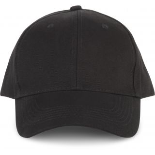 Casquette 6 panneaux en coton bio Black