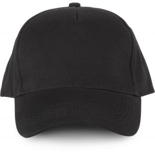 Casquette 5 panneaux en coton bio Black