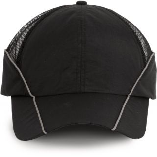 Casquette avec filet doux - 6 panneaux Black / Silver