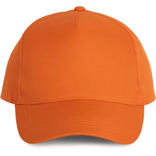 Casquette polyester - 5 panneaux Orange