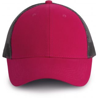 Casquette Trucker - 6 panneaux Fuchsia / Dark Grey