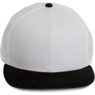 Casquette Snapback micro-perforé - 6 panneaux White / Black