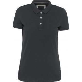 Polo vintage manches courtes femme Vintage Charcoal