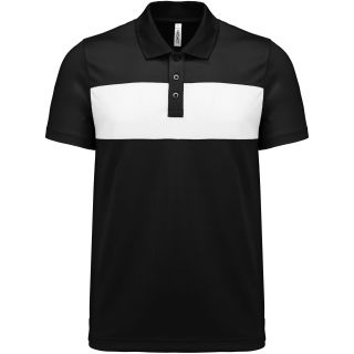 Polo manches courtes adulte PA493 - Black / White