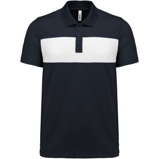 Polo manches courtes adulte PA493 - Sporty Navy / White