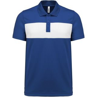 Polo manches courtes adulte PA493 - Sporty Royal Blue / White