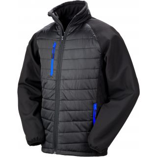 VESTE SOFTSHELL REMBOURRÉE BLACK COMPASS Black / Royal Blue