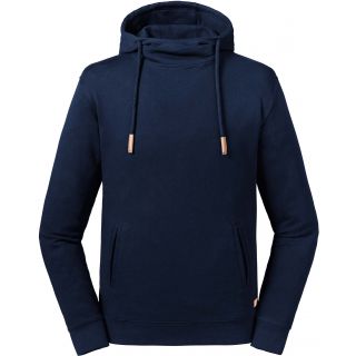 Sweat à capuche col montant Pure Organic French Navy