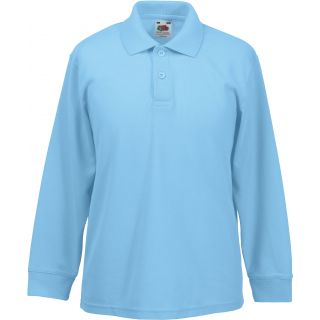 Polo enfant 65/35 manches longues SC63201 - Sky Blue