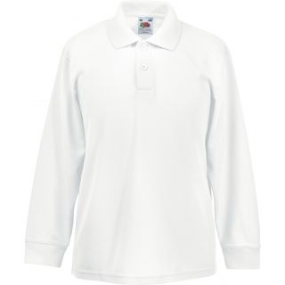 Polo enfant 65/35 manches longues SC63201 - White