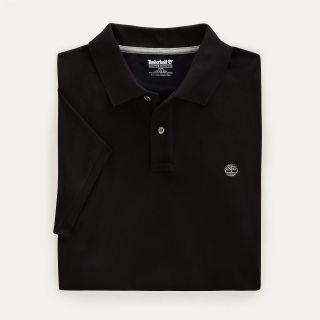 Polo coton piqué bio manches courtes Millers River Black