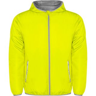 Coupe-vent avec capuche ANGELO jaune fluo