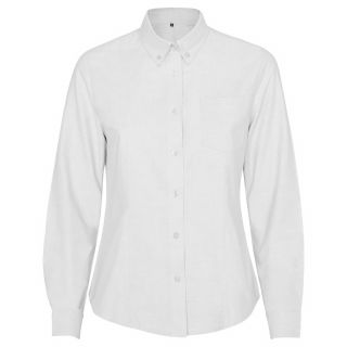 Chemise femme manches longues avec poche côté cœur OXFORD WOMAN blanc