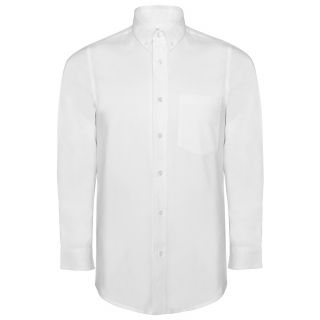 Chemise homme manches longues avec poche côté cœur OXFORD blanc