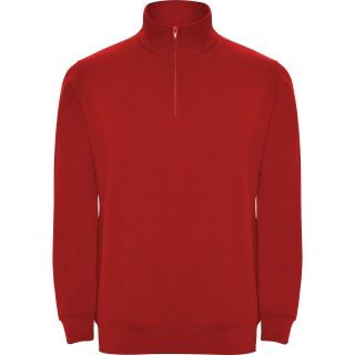 Sweat-shirt homme demi zip ANETO rouge