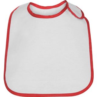 Bavoir bébé liseré DUMMY rouge