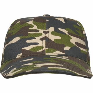 Casquette 6 panneaux PANEL camouflage forêt de face