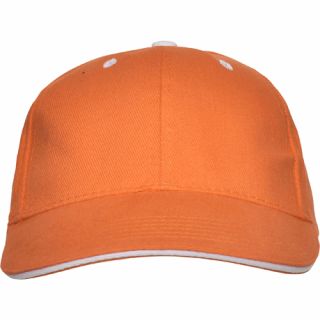 Casquette 6 panneaux PANEL orange de face