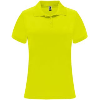 Polo manches courtes MONZHA WOMAN jaune fluo