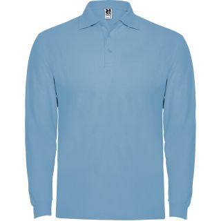 Polo manches longues ESTRELLA L/S bleu ciel