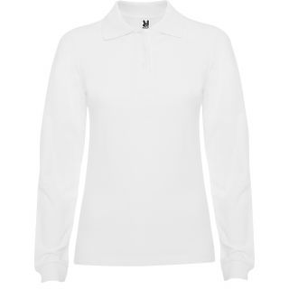 Polo femme manches longues ESTRELLA WOMAN L/S blanc