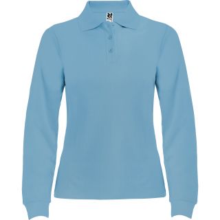 Polo femme manches longues ESTRELLA WOMAN L/S bleu ciel