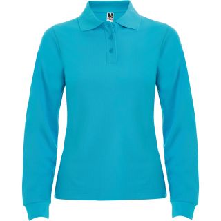 Polo femme manches longues ESTRELLA WOMAN L/S turquoise