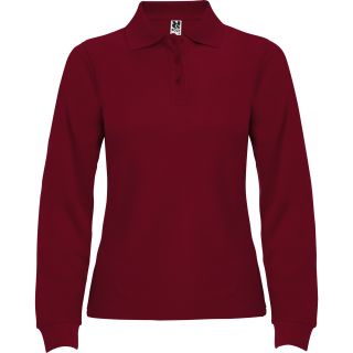 Polo femme manches longues ESTRELLA WOMAN L/S grenat
