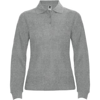 Polo femme manches longues ESTRELLA WOMAN L/S gris chiné
