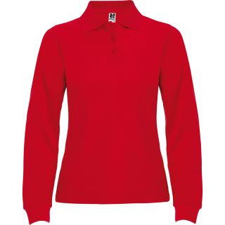 Polo femme manches longues ESTRELLA WOMAN L/S rouge
