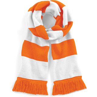 Écharpe rayée Varsity B479 - Orange / White