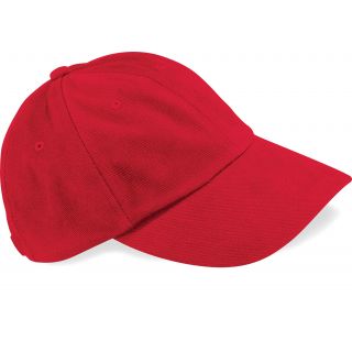 Casquette profil bas en coton brossé B57 - Classic Red