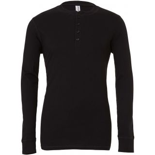 T-shirt homme manches longues col boutonné BE3150 - Black