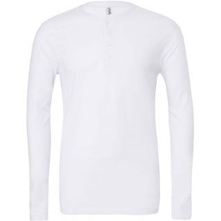 T-shirt homme manches longues col boutonné BE3150 - White